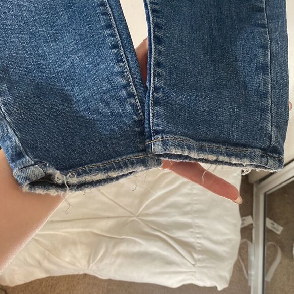 Paige Hoxton Ankle Livy Distressed Blue Jeans - Picture 12 of 13